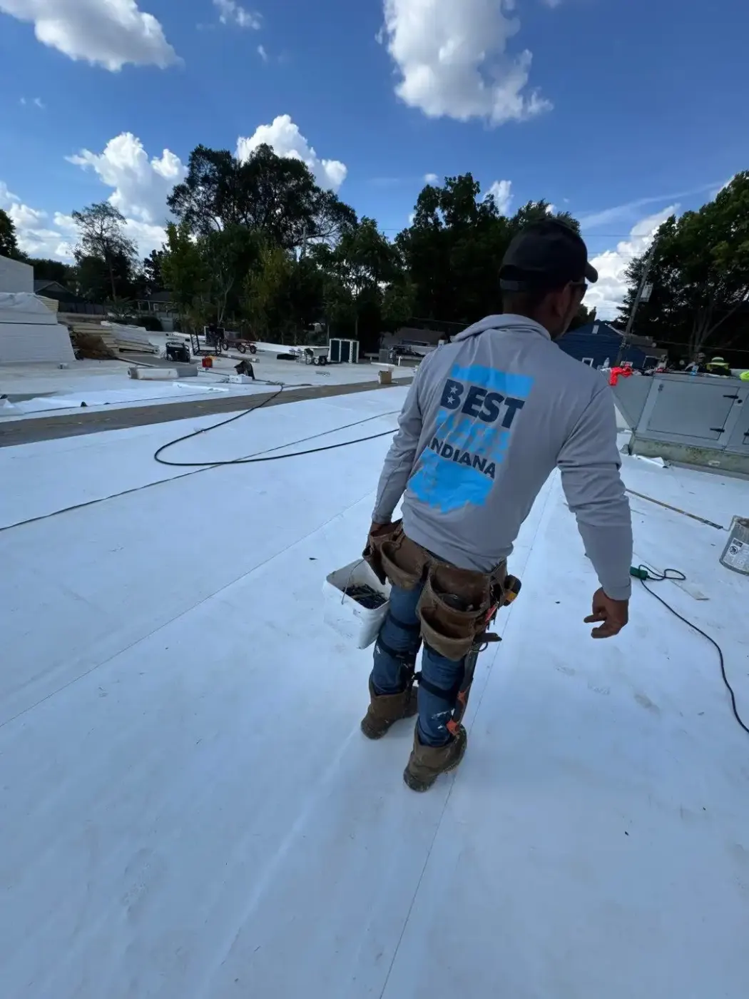 Commercial roofing by Thorntown Commercial Roofing near Lebanon, IN